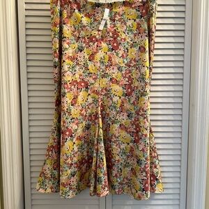 J. Crew Floral Flounce Skirt